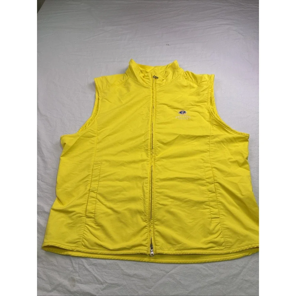 Polo Ralph Lauren Vest Mens X- Large Yellow Windbreaker Golf Rain Resistant